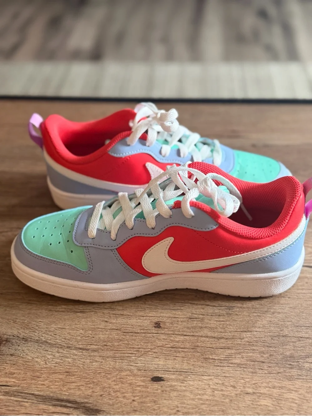 Nike Kids Colorblock Sneakers - Mint, Coral & Light Blue